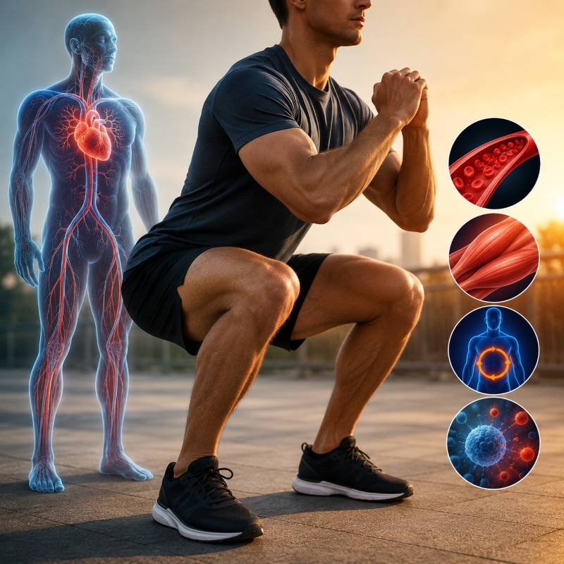 Your Legs Are Your “Second Heart”: How 30 Squats a Day Can Support Circulation, Muscle, Metabolism & Healthy Inflammation
